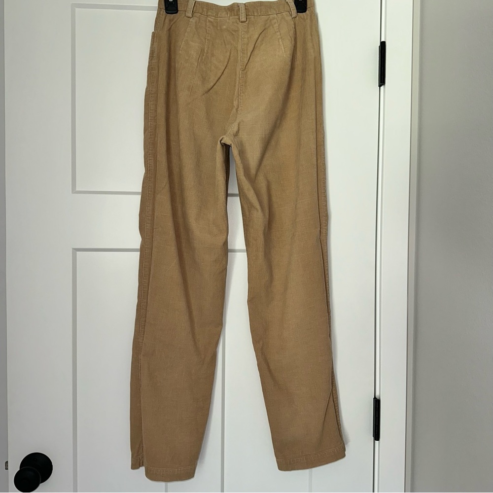 Tan Corduroy Pants Liz Claiborne Lizsport 100% cotton size 4 high rise - Picture 2 of 6